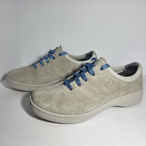 Dansko Brandi T Women’s Suede Sneakers Size 41 US 10.5-11 Taupe Grey Lace Up